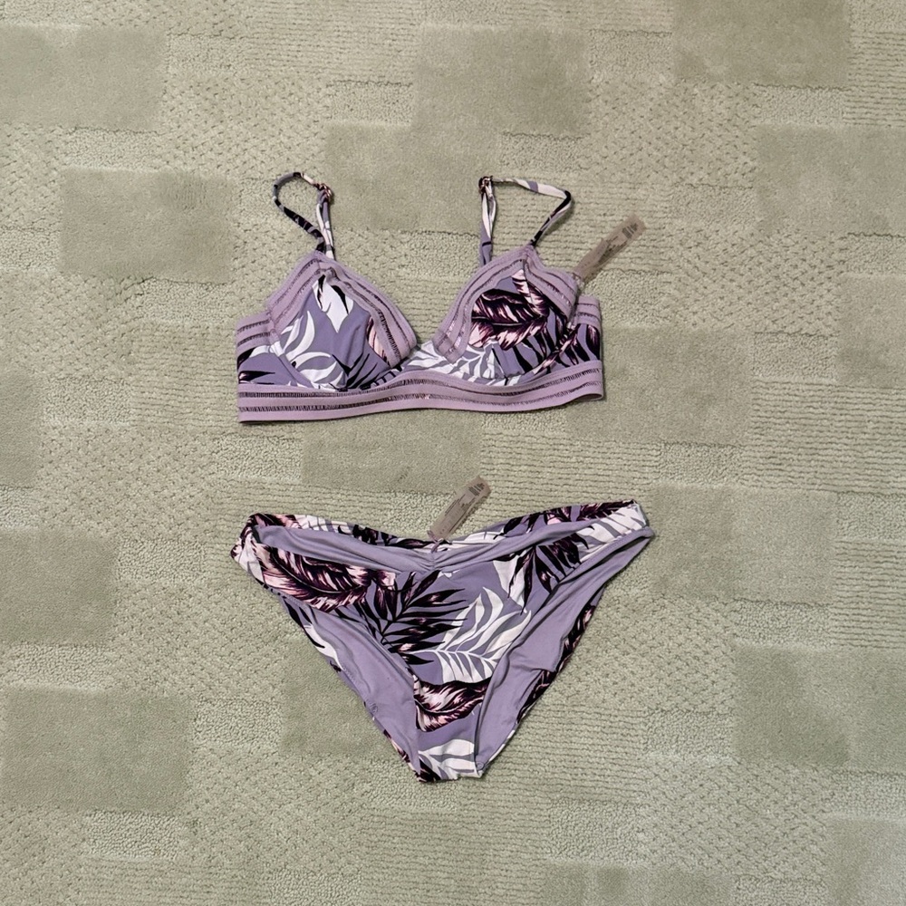 Radio Fiji Floral Purple Bikini Set. Size Small